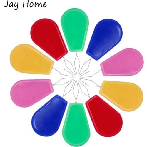 10-50Pcs Colorful Needle Threader Stitch Insertion DIY Plastic Needle Threader Wire Loop for Hand Crafts Embroidery Sewing Tools