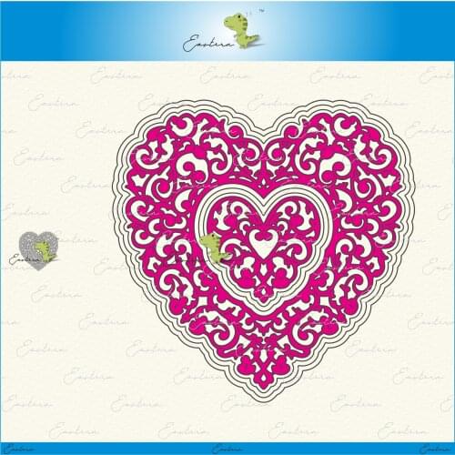 New big filigree heart metal cutting dies 2021 new diy die molds Scrapbooking Paper Making die cuts crafts