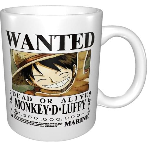 One Histper Piece Wanted Luffy Funny Vintage Gift Mug Coffee Cup Coffee Mug Stand Mug Musical Cups