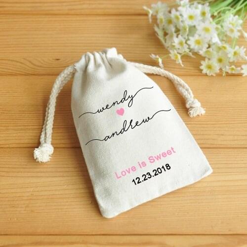 Personalized Wedding Favor Bag Bridal Shower Favor Bag Custom Wedding Favor Bachelorette Parties Gift