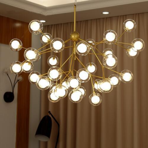 Nordic LED chandelier Glass ball luminaires home lighting bedroom fixtures living room hanging lights restaurant suspended lamps