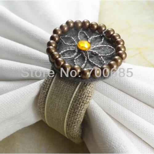 Aliexpress sold beaded wedding napkin ring holiday decoration napkin ring