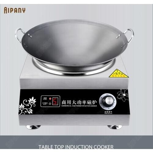 ZD3500-1 3500w 5000w Single Wok Commercial Induction Cooktop Curved Surface