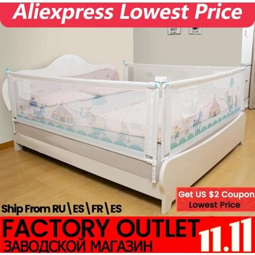 Adjustable Baby Bed Barrier Vertical Lift Bed Rails For Toddlers Foldable Protective Barrier On The Bed Child Playpen For Bed