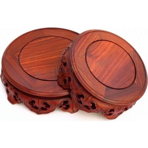Redwood carving handicraft furnishing articles wooden Buddha vase household act the role ofing is tasted a circular base