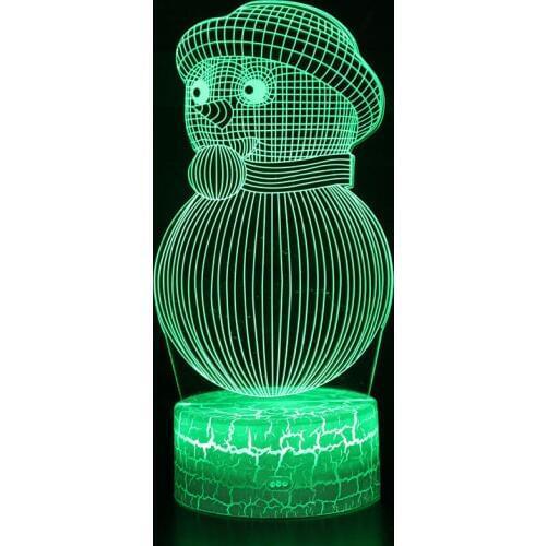Snowman 1 theme 3D Lamp LED night light 7 Color Change Touch Mood Lamp Christmas present Dropshippping