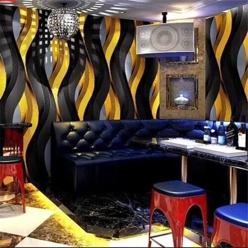 Wellyu 3d reflective bar dedicated theme box cabaret flash hallway aisle background wallpaper Papel de parede