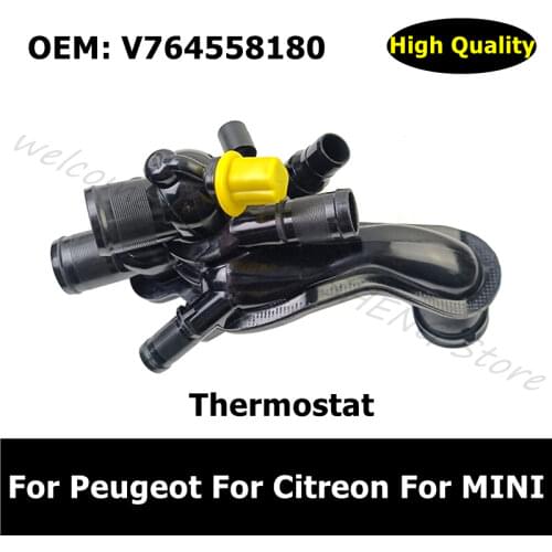 V764558180 Cooling System Thermostat Hosing Water Flange For Peugeot 207 CC 308 508 5008 For Citreon C3 C4 For MINI(2006-2014)