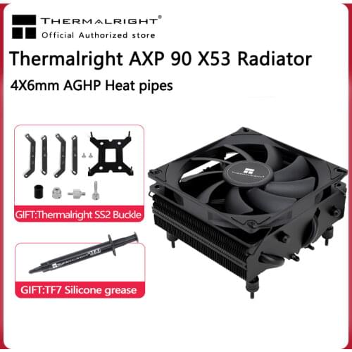 Thermalright AXP90-X53 CPU Ultra-Thin Radiator 4PIN 4 Heat Pipe Pressure Type Suitable For Intel 115X 1200 AMD AM4
