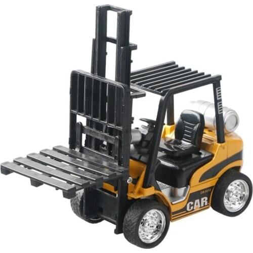 1/24 Scale 14CM Fork Lift Truck Engineering Construstion Car Diecast Alloy Model Toys Collections for Children or Kids Gifts
