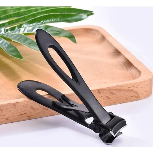 1pcs Black Siver Color Large Toe Nail Clippers for Thick Nails Heavy Duty Professional Wide Jaw Opening 15mm Ergonomic Design