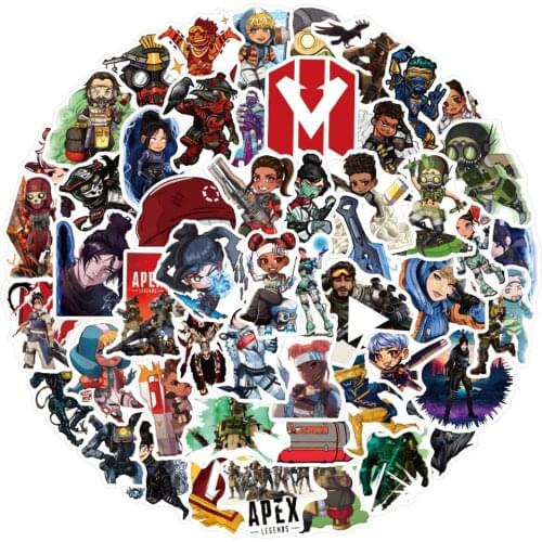 10/30/50PCS Cool Game APEX Cartoon Stickers Decal Bike Travel Luggage Phone Guitar PVC Waterproof Graffiti Kid Toy Sticker Gift