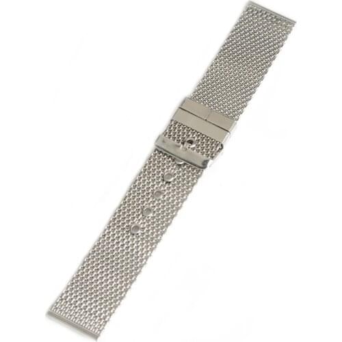 18mm Unisex Thick Mesh Saineless Steel Watch Band Strap Bracelet Pin Buckle Silver Fashion Watches Chrsitmas Gift orologio uomo