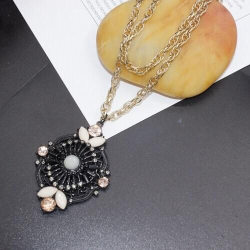 2020 New Retro French hollow sexy black micro inlay multi-layer light luxury stacked Necklace women accessories wholesale