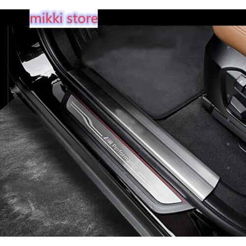 Accessories Door Sill Scuff Plate Guards Protector Sticker For BMW X1 X5 X6 E70 E71 E84 E90 F10 F15 F16 F20 F25 F26 F30 F32 F34