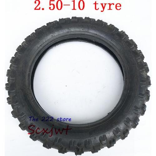 Free shipping 2.50-10 Front Or Rear Wheel Tire 10inch Out Tyre with Inner Tube 10" For Motorcycle Motocross Dirt Pit Bike