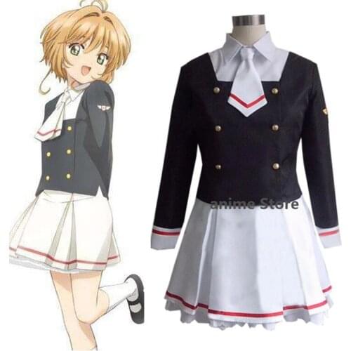 Cardcaptor Sakura Card Captor Sakura School Uniform Anime Cosplay Costume customized any size