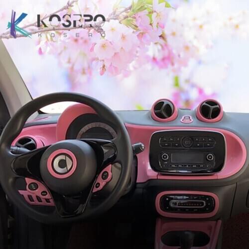 Car center control panel decoration cover For Mercedes Smart 453 Fortwo forfour Interior modification Accessories