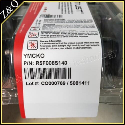 Evolis R5F008S140 color ribbons YMCKO work on Primacy printer and zenius printer