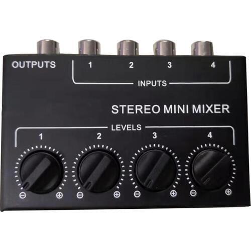 Cx400 Mini Stereo Rca 4-Channel Passive Mixer Small Mixer Mixer Stereo Dispenser for Live and Studio
