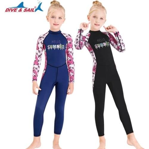 Childrens Surfing Rash Guards kids Snorkeling Swimsuit Long sleeve Full Skin Diving Suit Anti-Jellyfish swimwear Lycra Wetsuit