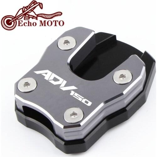 For HONDA ADV150 ADV 150 2019 2020 Motorcycle CNC Kickstand Foot Side Stand Extension Pad Support Plate Enlarge Stand With LOGO