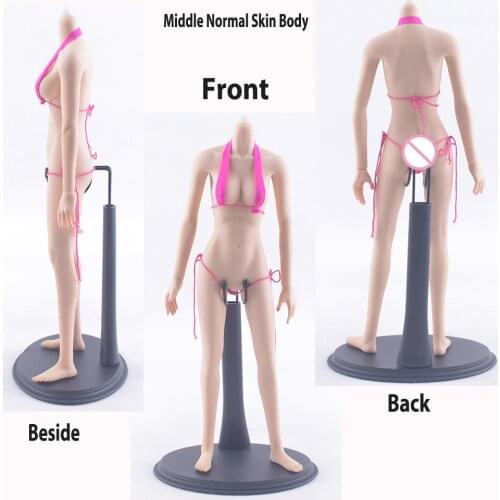 JIAOUDOL 3.0 1:6th Female Jointed DIY Flexible Steel Skeleton Large/Middle Bust Body 12" Figure Normal Body Movable Doll Body
