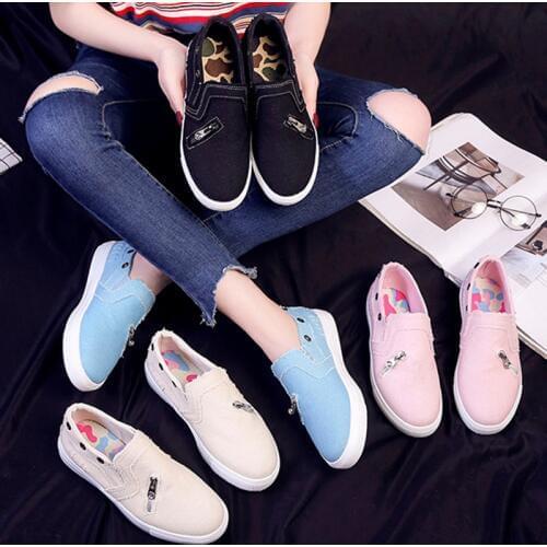 Zapatillas Mujer Fashion Sport Flat Canvas Training Shoes Womens Denim Sneakers Platform Basket Femme Sneakers Femme