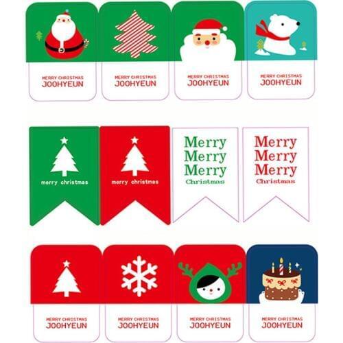 40/60pcs Merry Christmas Sealing Sticker DIY Gifts Posted Baking Decoration Package Label Multifunction Self-adhesive Sticker