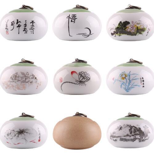New Home 9 styles china Ceramic Tea Spice Nuts Food Cady Sugar Salt Sealed Storage Bottles Jars Container Tank Canister