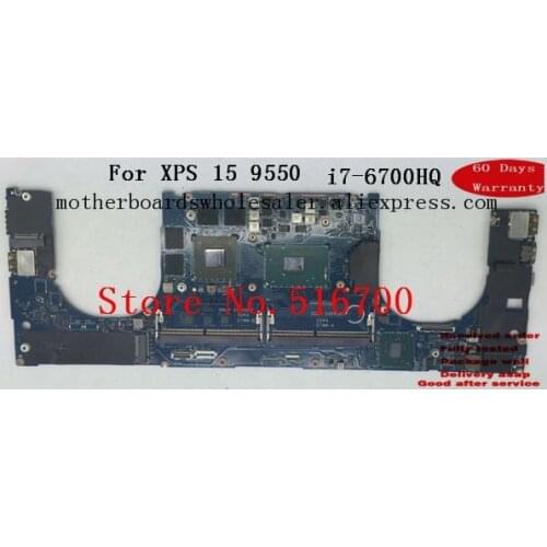 Placa Base For Dell XPS 15 9550 Motherboard M 5510 LA-C361P DDR4 i7-6700HQ CPU N16P-GX-A2 CN-0Y9N5X 0Y9N5X 100% tested