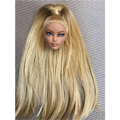 Rare Global Limited Edition Doll Head Gold Silver Galaxy Princess Doll Head Girl DIY Dressing Hair Toys Favorite Collection