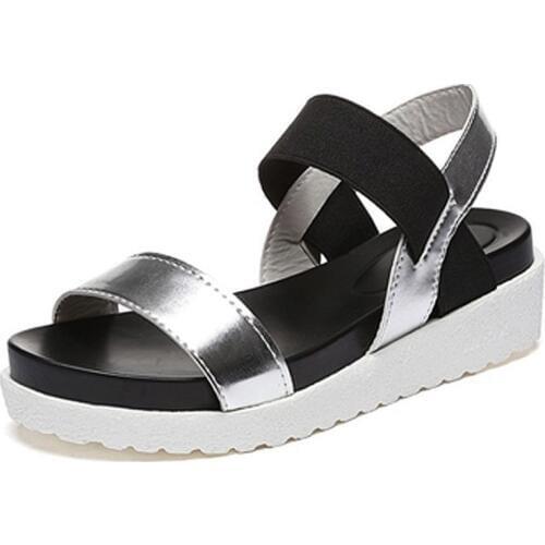 Women Platform Sandals Black White Patchwork Casual Lady Sandals Summer Female Sandalias Gladiator Shoes Woman XKD4305