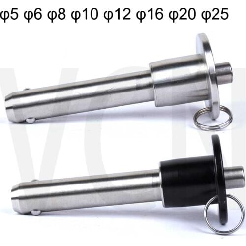 Ball lock pins, quick release pins,slot pins VCN110 Dia12mm lgth 20 25 30 35 40 45 50 55 60 70 80 90 100 STAINLESS STEEL stock