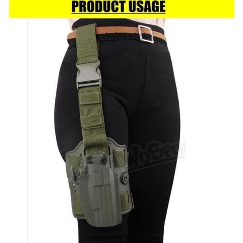 Tactical Military Thigh Leg Platform Hunting Airsoft Leg Gun Holster Accessories for Glock 17/M9/1911/UPS/P226