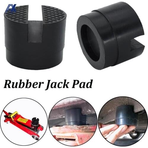 2pcs Universal Car Lifting Tool Rubber Support Pad Jack Pad Stand Slotted Adapter Vehicle Maintenance Protector
