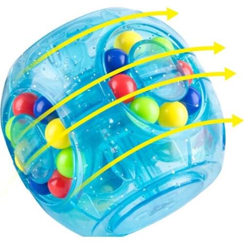 High Quality Plastic Transparent Magic Spinning Beans Intellectual Rotation Cube Developing Intelligence Puzzle Hot