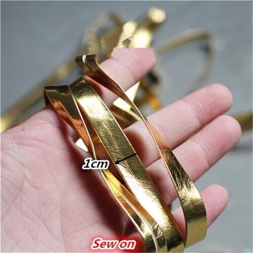 50cm Bright Imitation leather Cords Garment accessorie Thick Flat leather Cords Decoration Accessories Tapes DIY