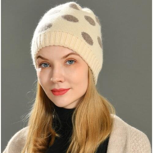Female Beanies Rabbit Hair Winter Hats For Women Casual Autumn Spring Cashmere Knitted Beanie New Fashion High Quality Bonnet