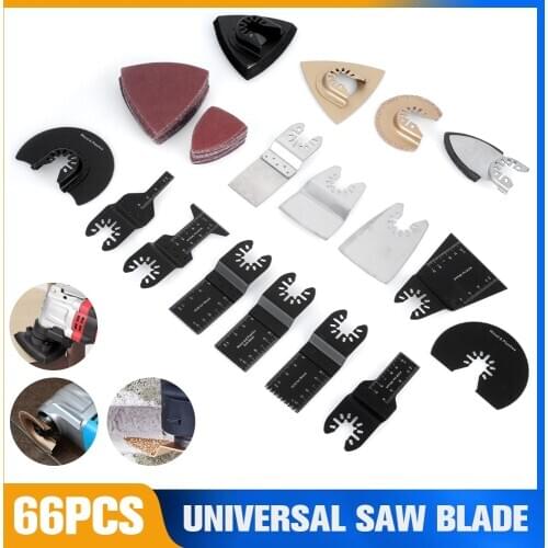 1/10/66pcs Multitool Accessories Saw Blades Oscillating Cutting Blade Carbide Alloy Multi Wood Cut Kit Chipboard Tool Saw Blades