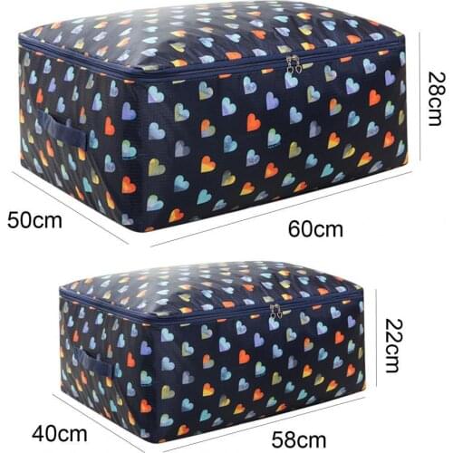 1pc L/XL Quilt Pillow Blanket Organizer Foldable Storage Bag Washable Clothes Bedding Duvet Pillow Zipped Storage Bag for Home