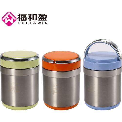 1Pcs Portable Healthy Smoldering Pot Stainless Steel Double Layer Vacuum Insulation Pot High Quality Soup Porridge Food Box