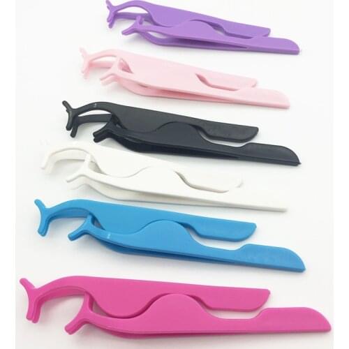 10/30Pcs False Eyelash Tweezers Eye Lash Applicator Eyelash Extension Curler Nipper Auxiliary Clip Clamp Makeup Forceps Tool New