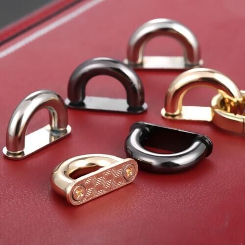10Pcs 27x18mm Bag Arch Bridge Metal Buckle DIY Locking Handmade Leather Handbag Hanger Connector Suitcase Gold Silver Black