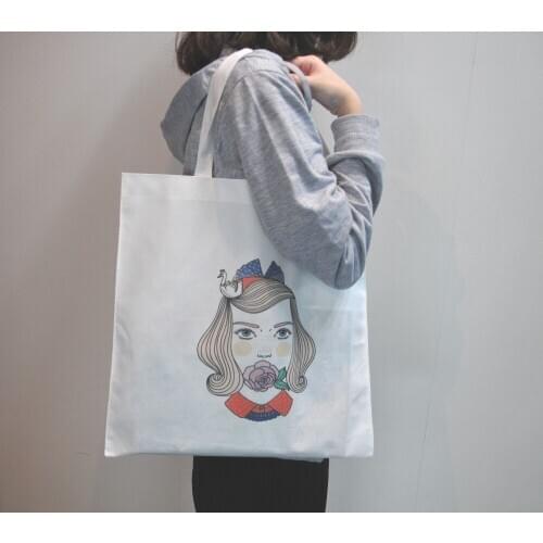 100pcs/lot wholesale Sublimation diy bag 2016 Print Bag Eco Friendly Shopping Bag Grocery Tote Shoulder Handbag