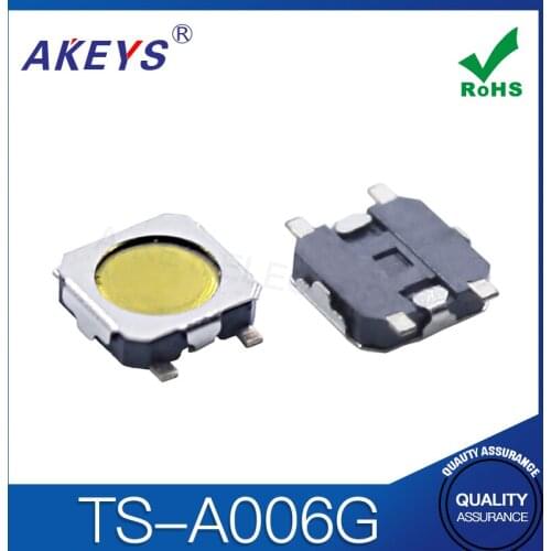 100PCS TS-A006 3*3*1.2mm Ultra thin square SMD/SMT waterproof push button switch without cover