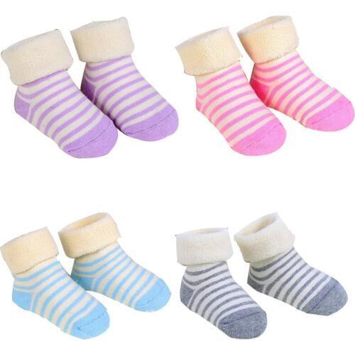 12 pcs=6 pairs 2015 autumn winter 6 color 100% cotton children socks for girls socks with boys socks 2-5 year baby socks