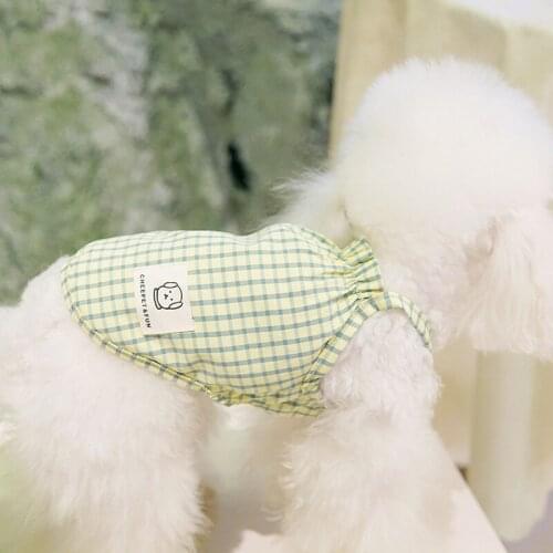 2021 Dog Vest Summer Plaid Clothes For Small Medium Dog Costume for Animal Dogs Shirt Puppy Outfit Soft Dogs Cool Clothing Dress