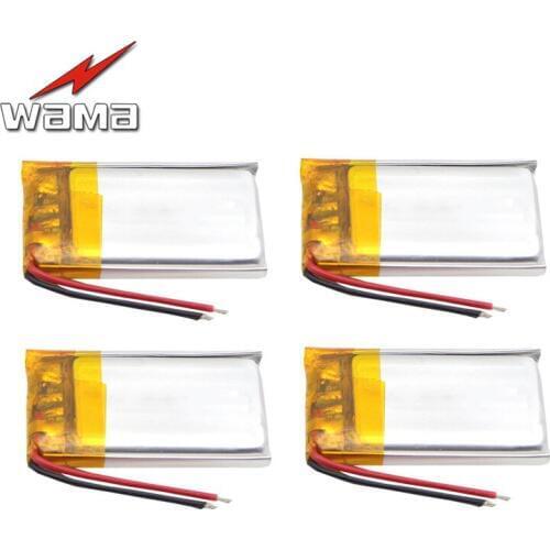 4pcs/lot WAMA 552030 3.7V Li-polymer Rechargeable Battery Over-charge Protected PCB for Lithium Bluetooth Earphones Speakers