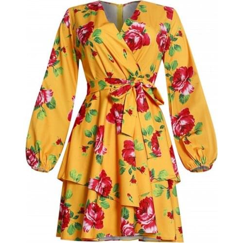 African Dresses For Women Two Piece Set Fall 2021 Dashiki New Fashion Polka Dot Slim Sexy Mini Skirt V-Neck Loose Bohemian Dress